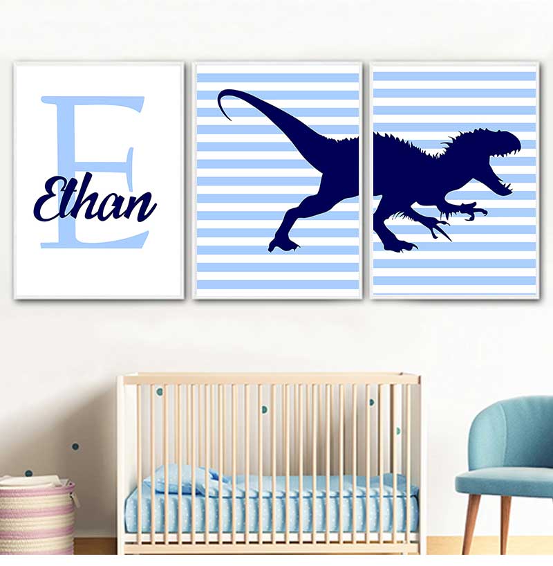 Baby Name Wall Art - Lukisan Kanvas Seni Poster dan Cetakan