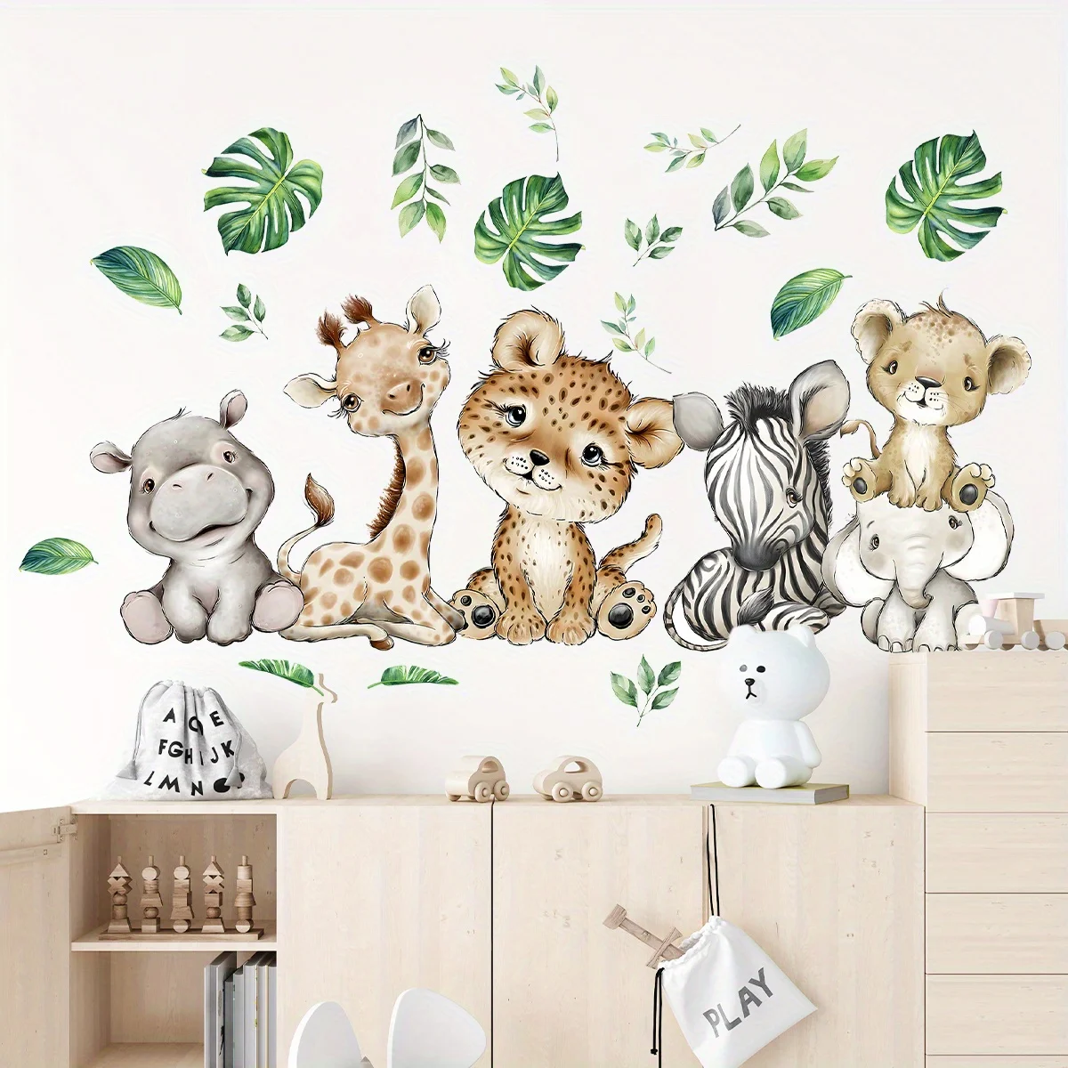 Baby Nursery Wallpaper - 1 buah stiker dinding kartun lucu