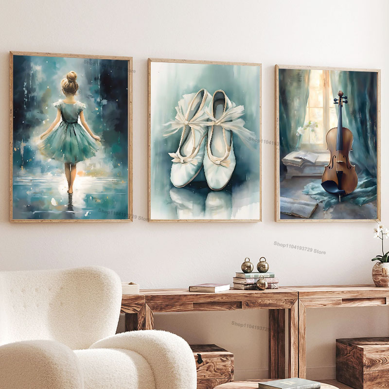 Baby Nursery Posters - Sepatu Balet Gadis Cat Air Cello