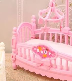 Baby Nursery Products - 1:12 Rumah Boneka Miniatur Tempat Tidur