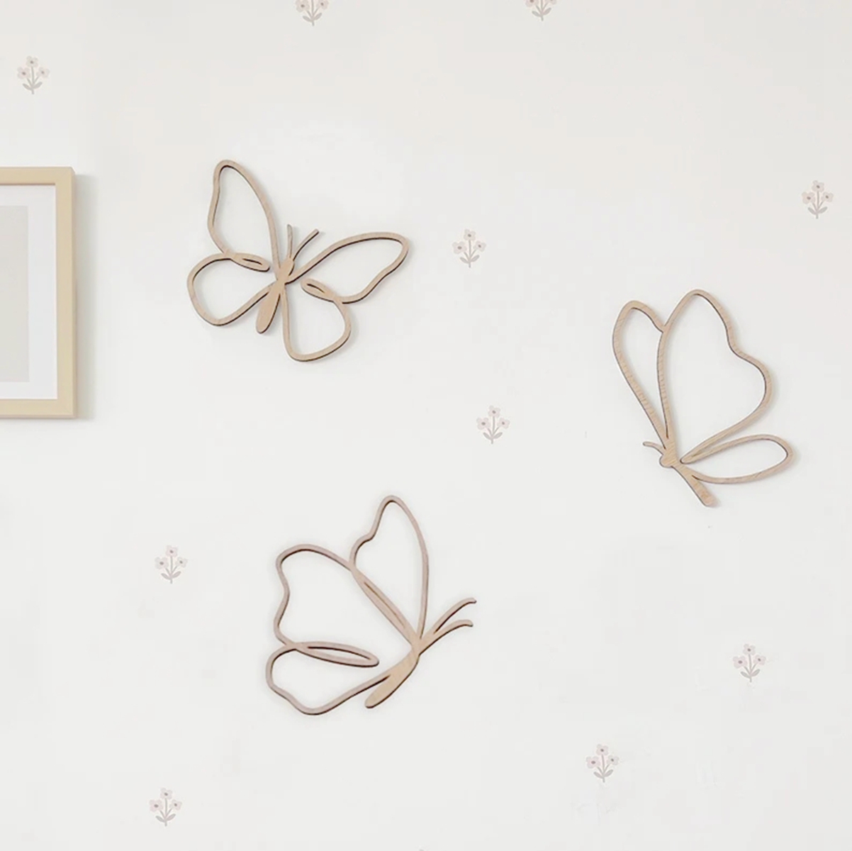 Baby Nursery Products - Papan Kayu Kupu-Kupu, Dekorasi Dinding Kayu,