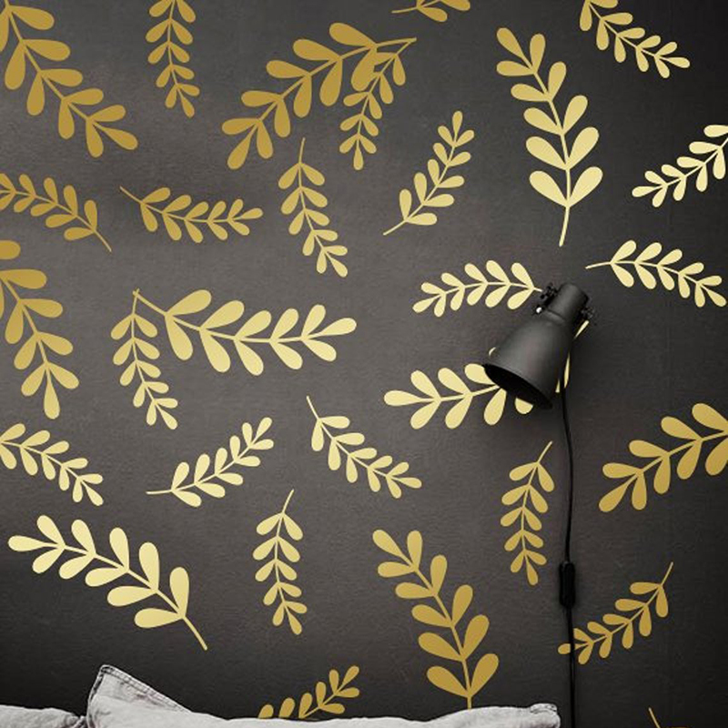 Baby Nursery Jungle - Stiker Dinding Bunga Daun Botani Decal