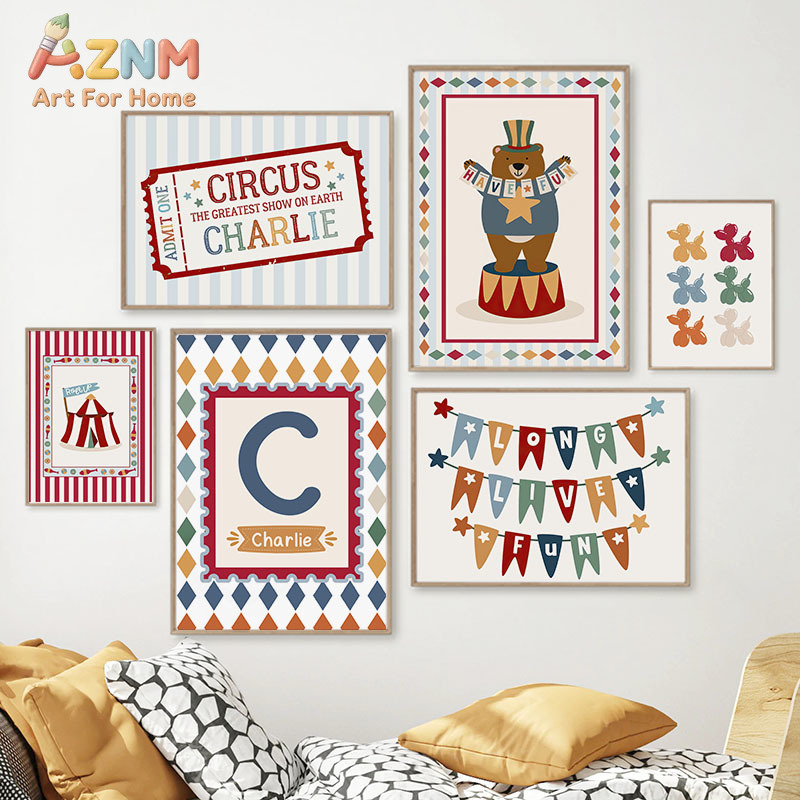 Baby Nursery Posters - Lukisan Kanvas Seni Dinding Kamar Anak
