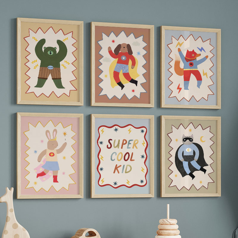 Baby Nursery Products - Lukisan Kanvas Seni Dinding Kamar Anak