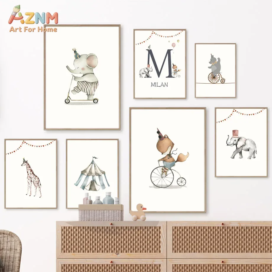 Poster Kanvas Tanpa Bingkai AZ - Baby Name Wall Art ulasan dan harga
