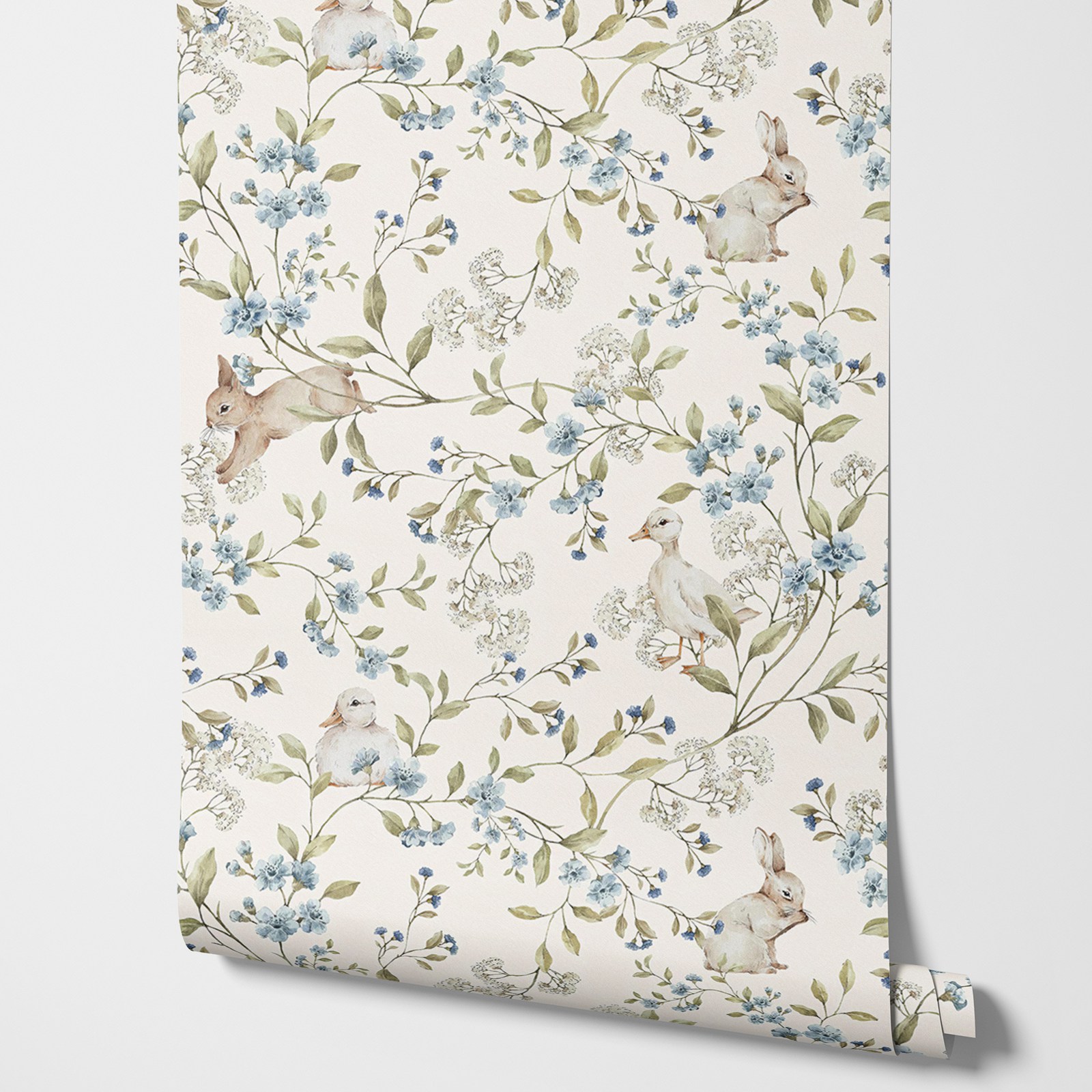 Wallpaper Kelinci dan Bebek, K - Baby Nursery Wallpaper ulasan dan harga