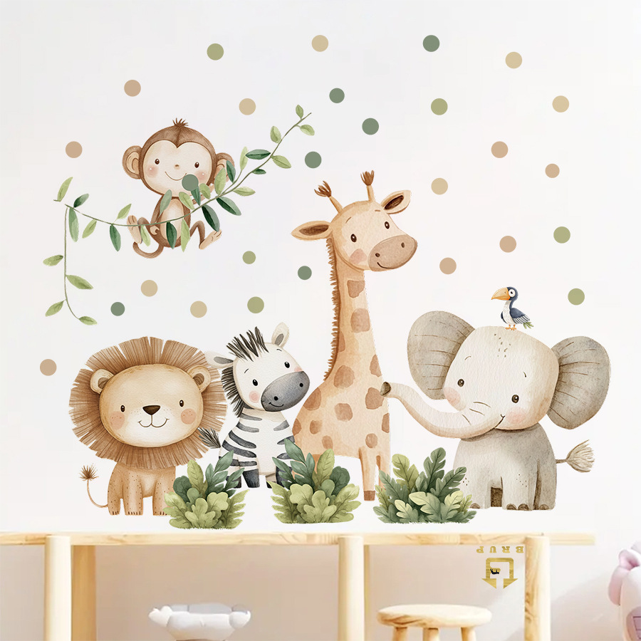 Stiker Dinding Hewan Hutan Boh - Baby Nursery Giraffe ulasan dan harga