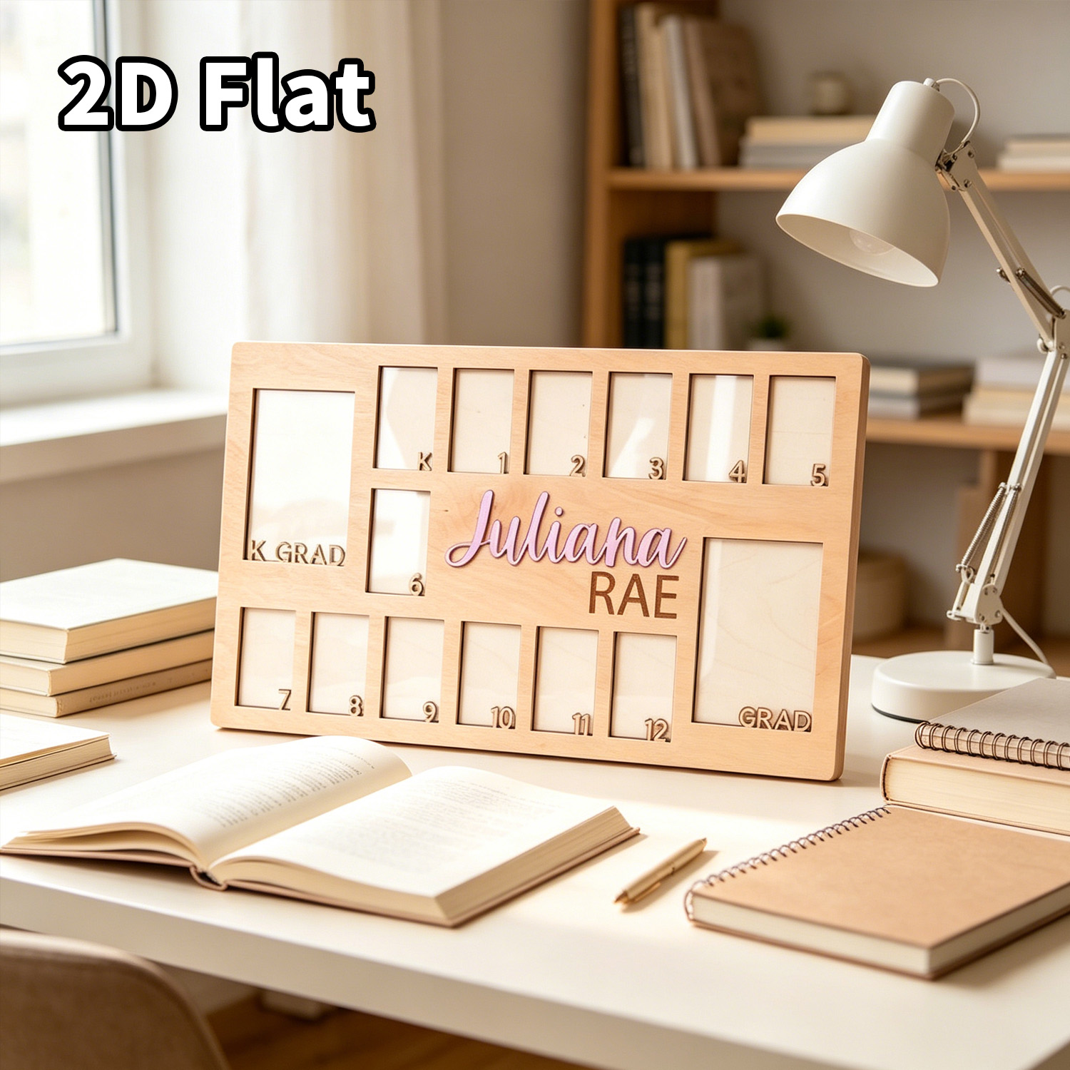 1 Buah Bingkai Foto Kayu Kusto - Baby Nursery Office ulasan dan harga
