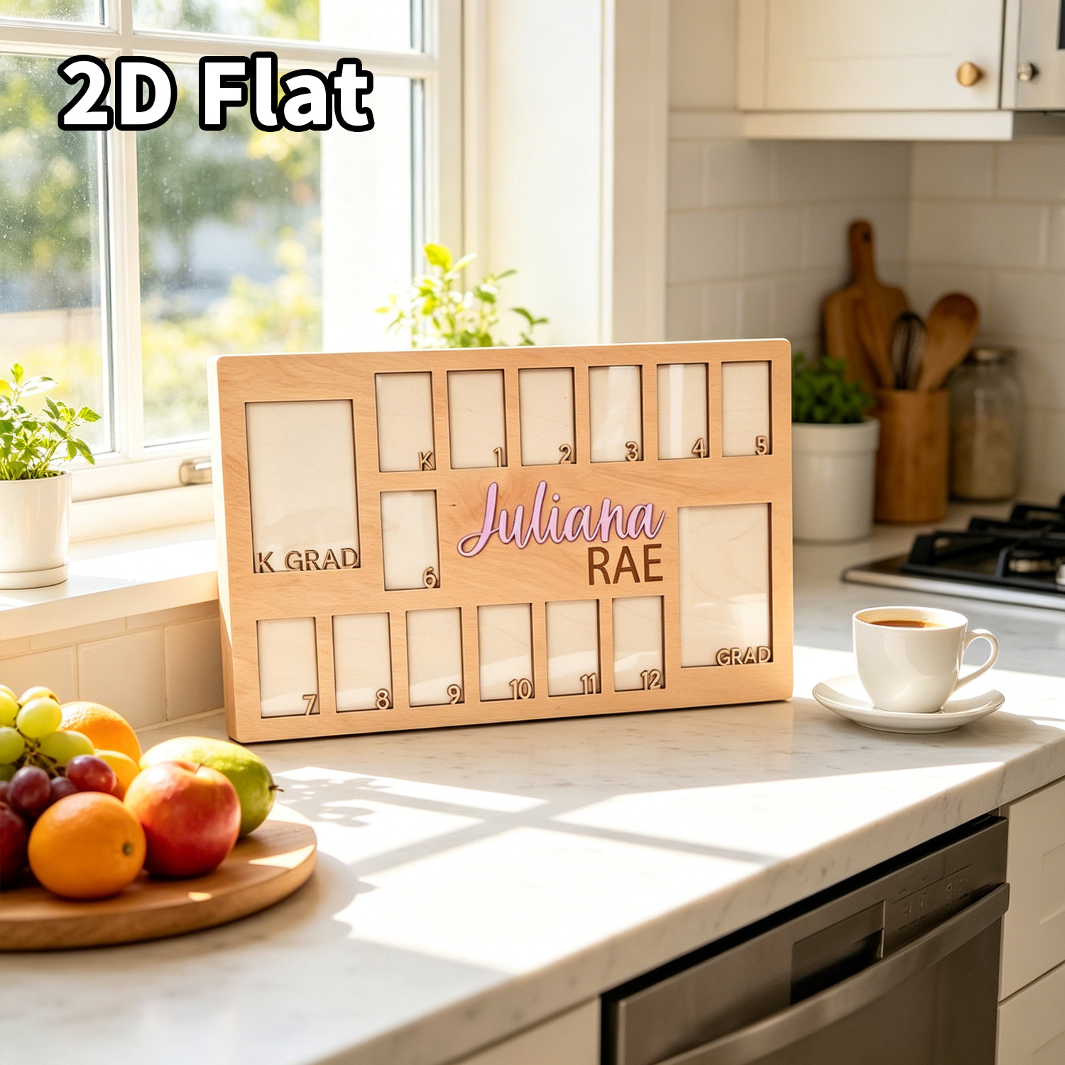 1 Buah Bingkai Foto Kayu Kusto - Baby Nursery Office ulasan dan harga