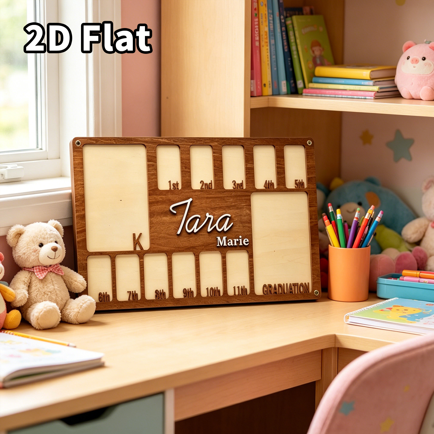 1 Buah Bingkai Foto Kayu Kusto - Baby Nursery Office ulasan dan harga