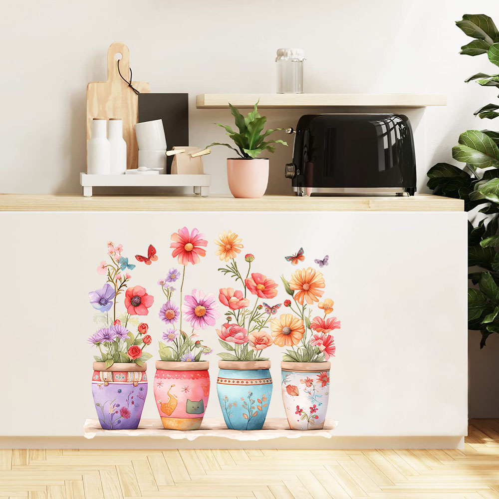 Stiker Dinding Pot Bunga Ajaib - Baby Nursery Vase ulasan dan harga