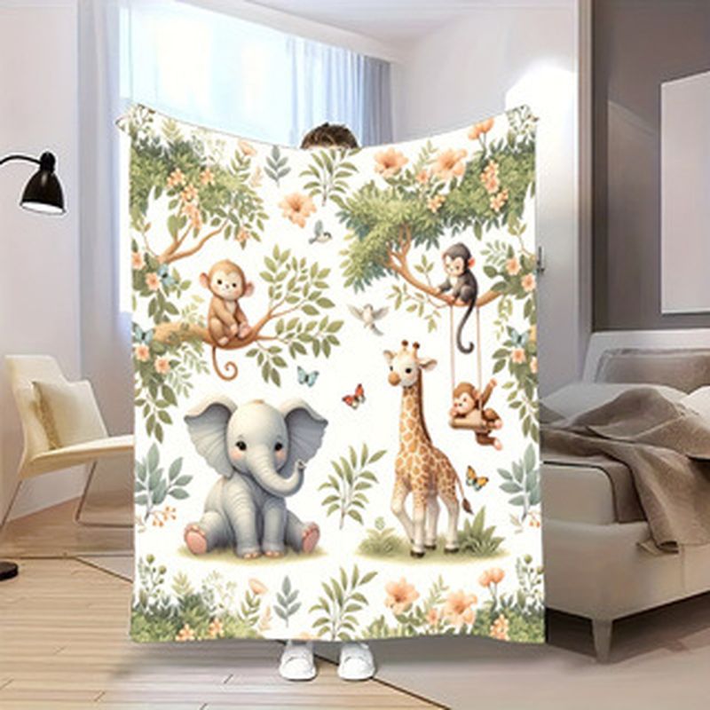 Selimut Bayi Hewan Hutan Cat A - Baby Nursery Jungle ulasan dan harga