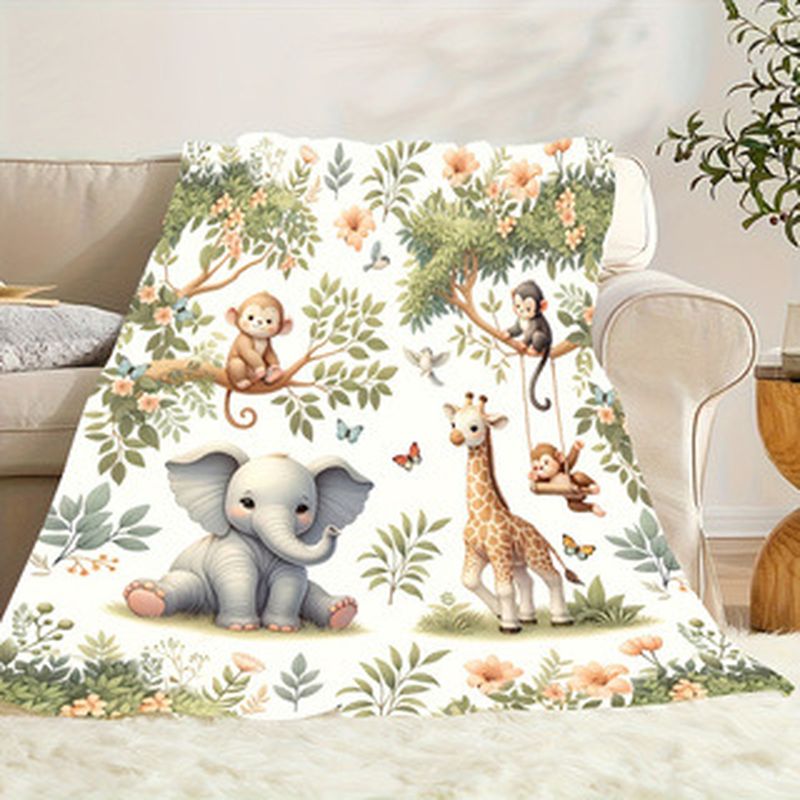Selimut Bayi Hewan Hutan Cat A - Baby Nursery Jungle ulasan dan harga