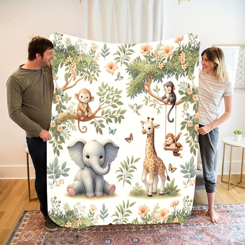 Selimut Bayi Hewan Hutan Cat A - Baby Nursery Jungle ulasan dan harga