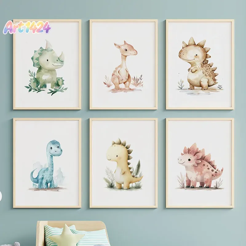 Poster Kartun Dinosaurus Hutan - Baby Nursery Jungle ulasan dan harga