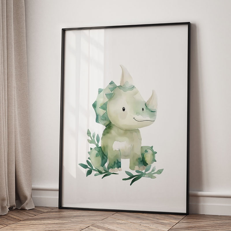 Poster Kartun Dinosaurus Hutan - Baby Nursery Jungle ulasan dan harga
