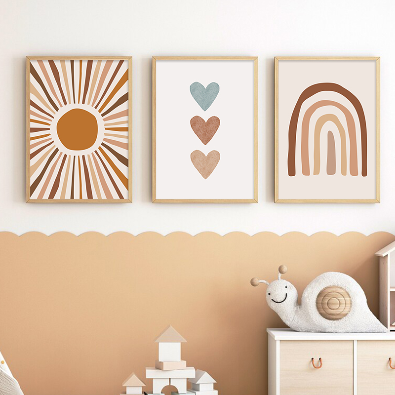 Abstrak Matahari Pelangi Kusto - Baby Name Wall Art ulasan dan harga