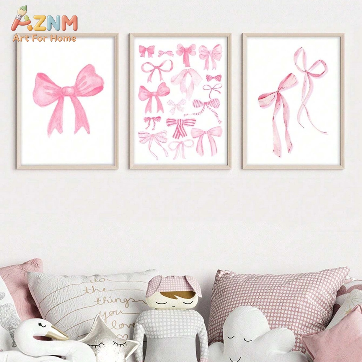 3 Buah Set Seni Dinding Kanvas - Baby Nursery Sets ulasan dan harga