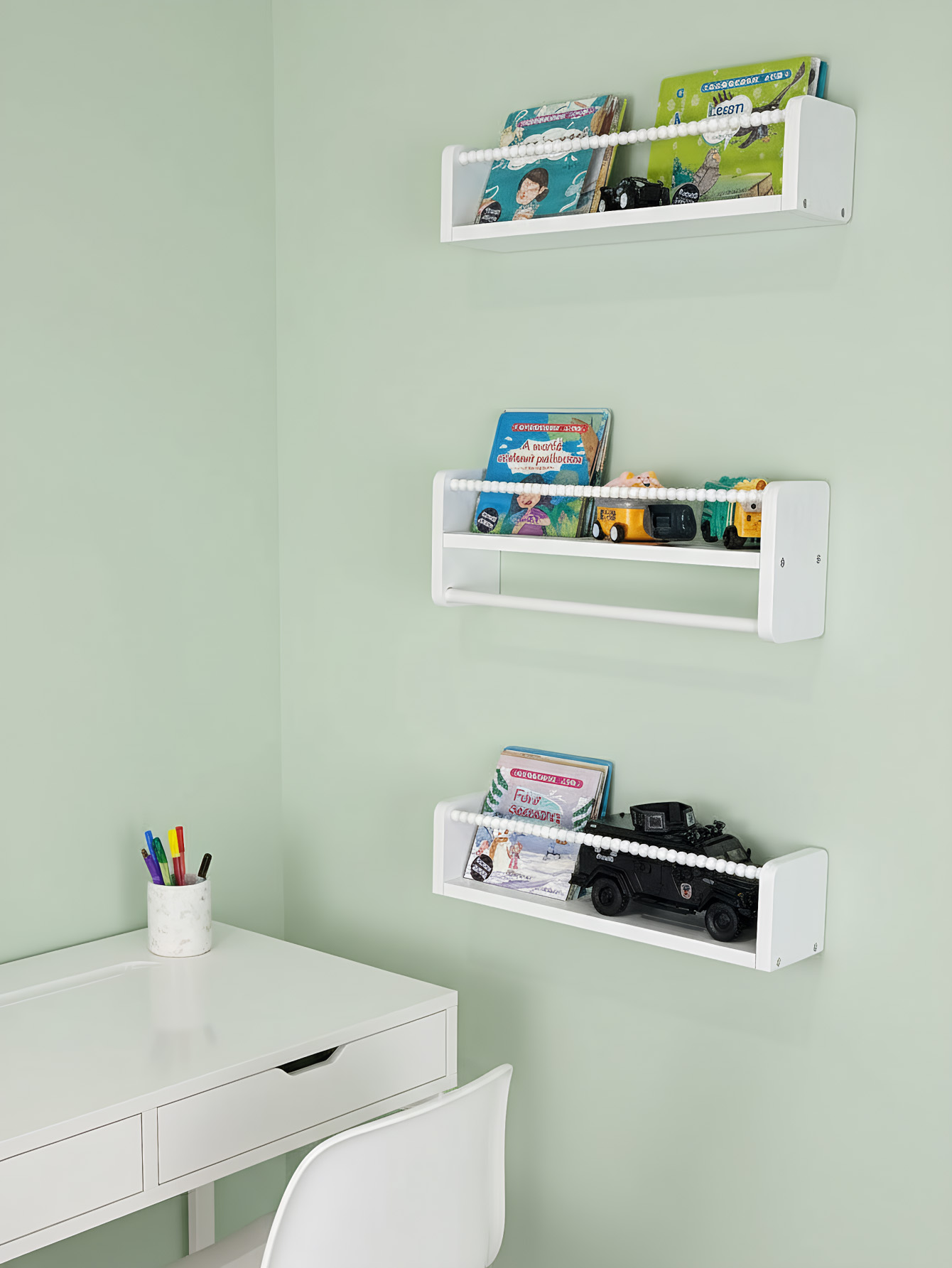 Rak Buku Anak, Rak Buku Kayu M - Baby Nursery Floating Shelves ulasan dan harga