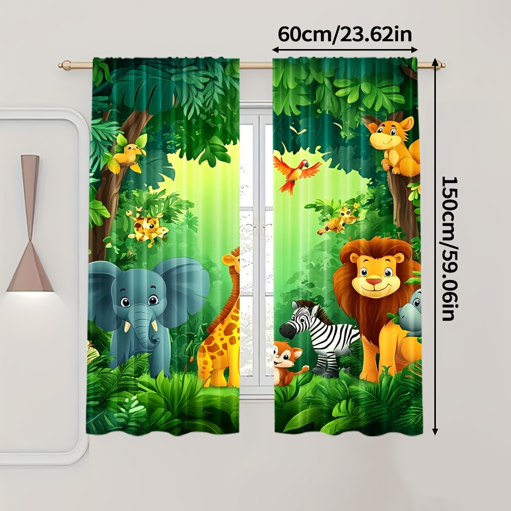 2 Buah Tirai Hewan Kartun Tira - Baby Nursery Office ulasan dan harga