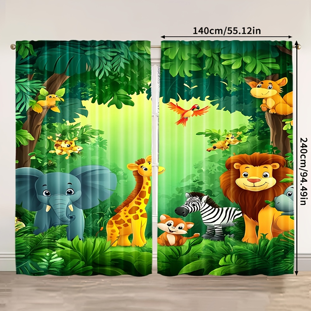 2 Buah Tirai Hewan Kartun Tira - Baby Nursery Office ulasan dan harga