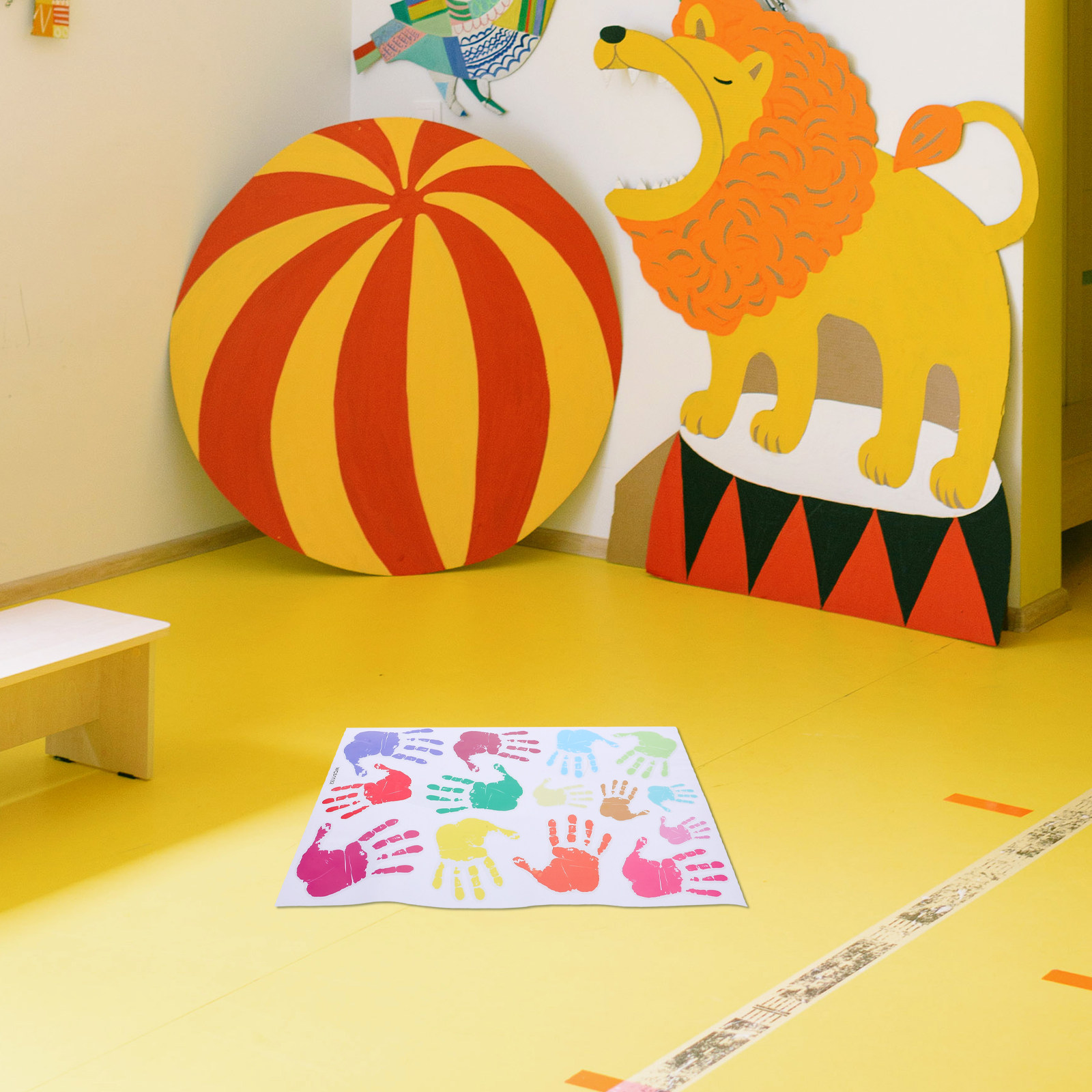 Stiker Dinding Motif H Berwarn - Wall Decal Nursery ulasan dan harga