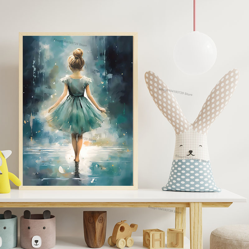 Sepatu Balet Gadis Cat Air Cel - Baby Nursery Posters ulasan dan harga