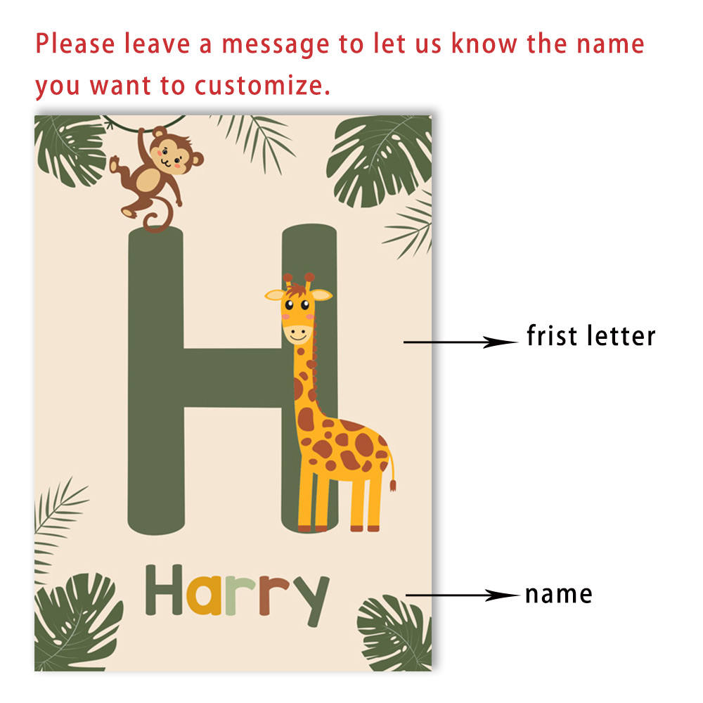 Poster Hewan Hutan Nordik Luki - Baby Nursery Jungle ulasan dan harga
