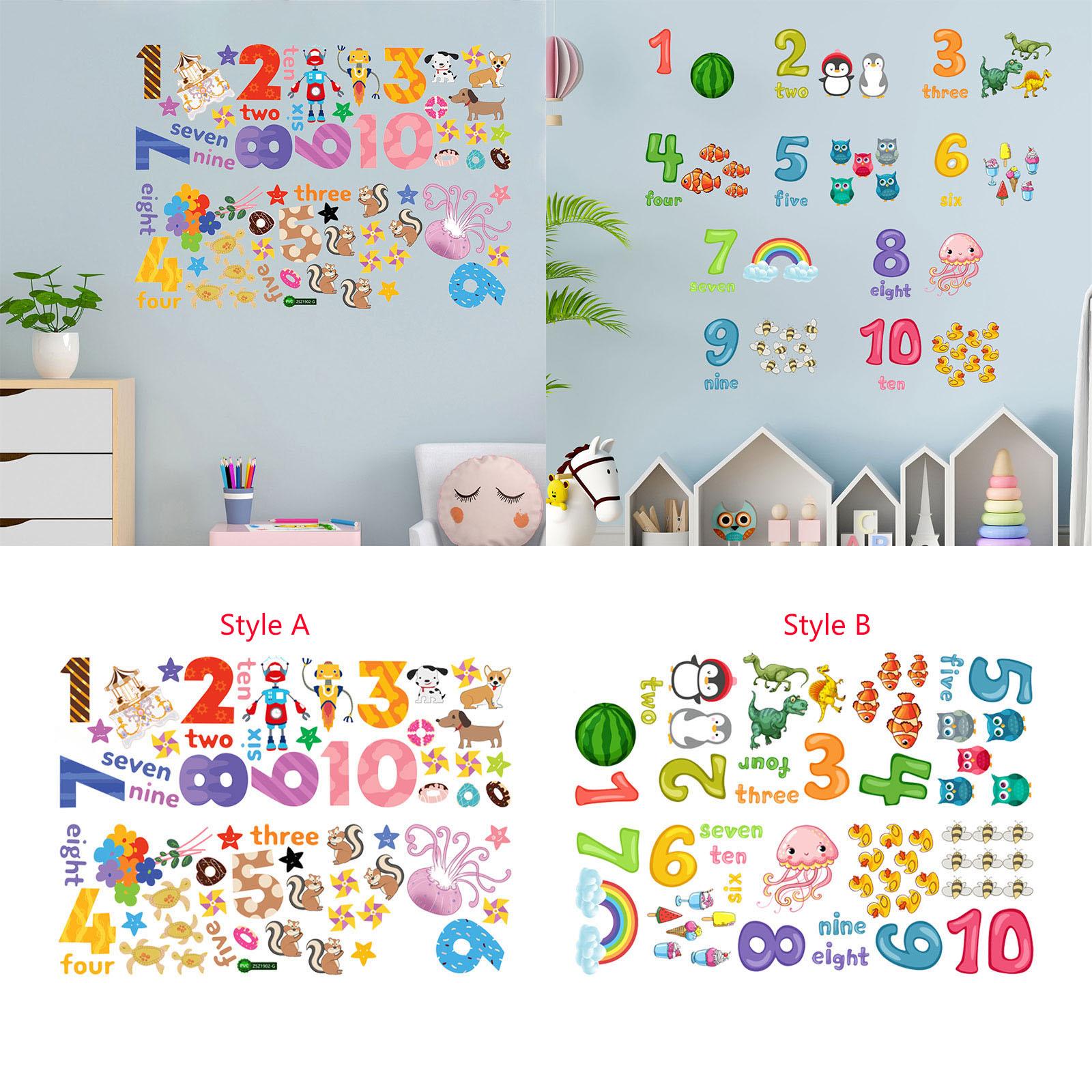 2 Buah Stiker Dinding Angka St - Wall Decal Nursery ulasan dan harga
