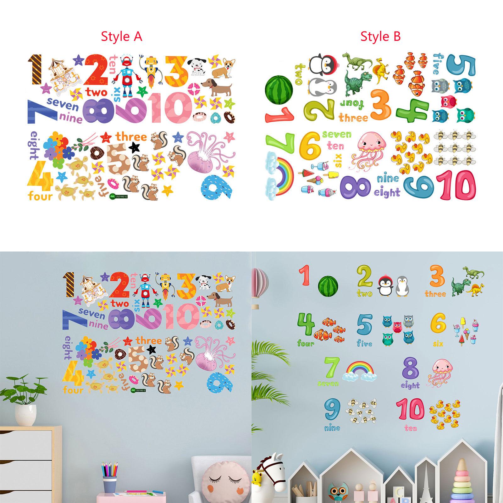 2 Buah Stiker Dinding Angka St - Wall Decal Nursery ulasan dan harga