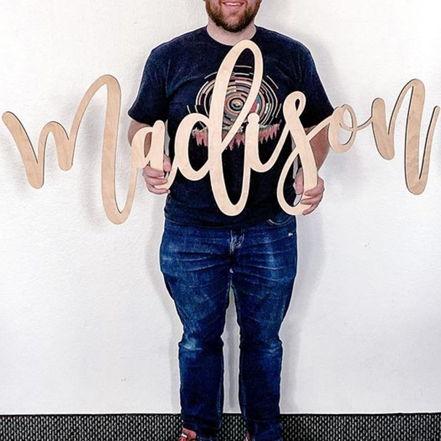 1 buah dekorasi dinding kayu y - Baby Name Wall Art ulasan dan harga