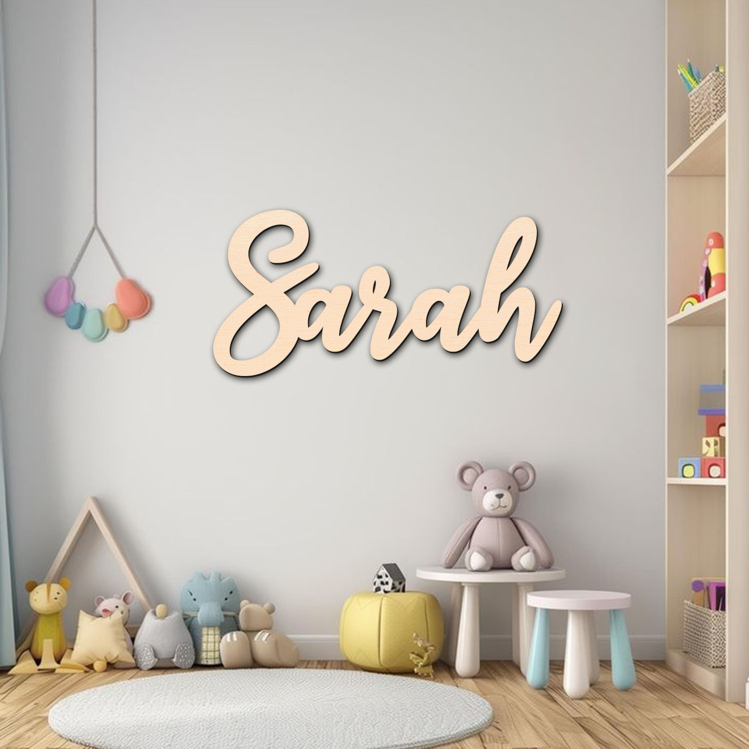 1 buah dekorasi dinding kayu y - Baby Name Wall Art ulasan dan harga