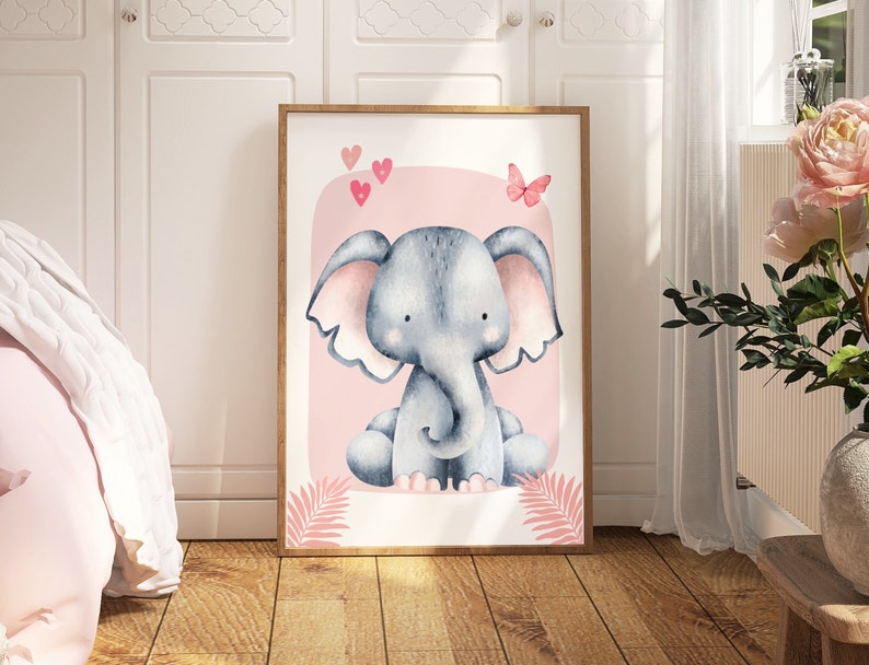 1/3 Buah Poster Seni Dinding S - Baby Nursery Giraffe ulasan dan harga