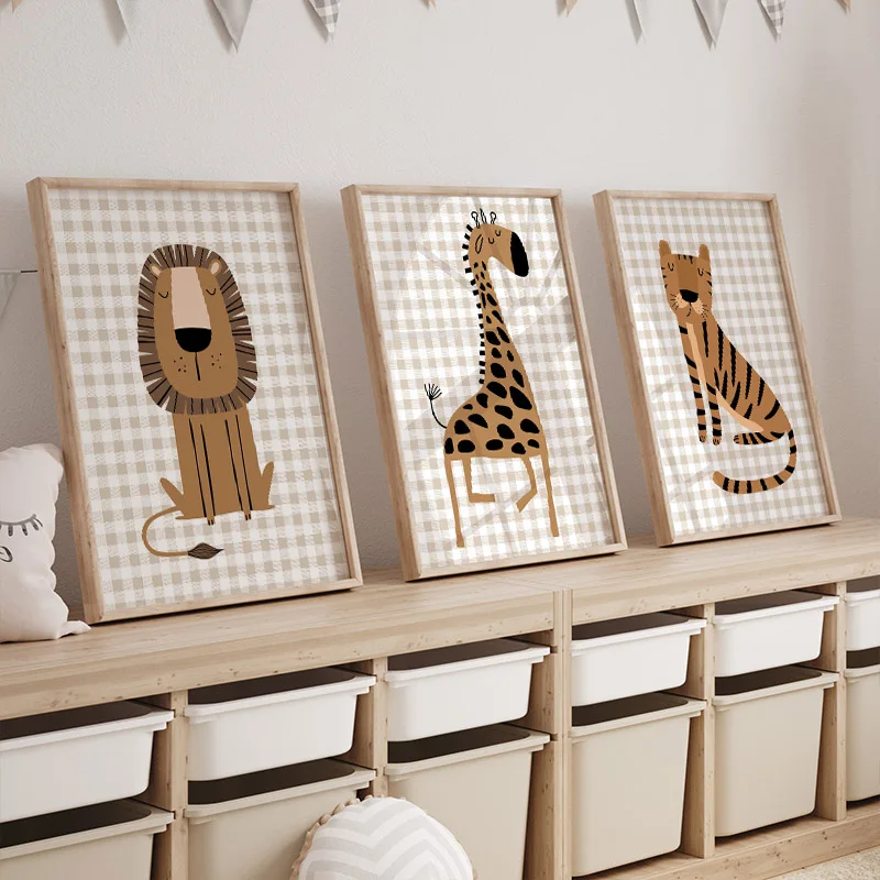 1 Buah Poster Lukisan Kanvas S - Baby Nursery Jungle ulasan dan harga