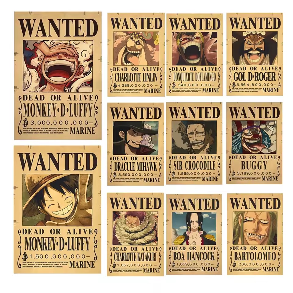 Poster Anime One Piece Bounty  - Wall Decal Nursery ulasan dan harga