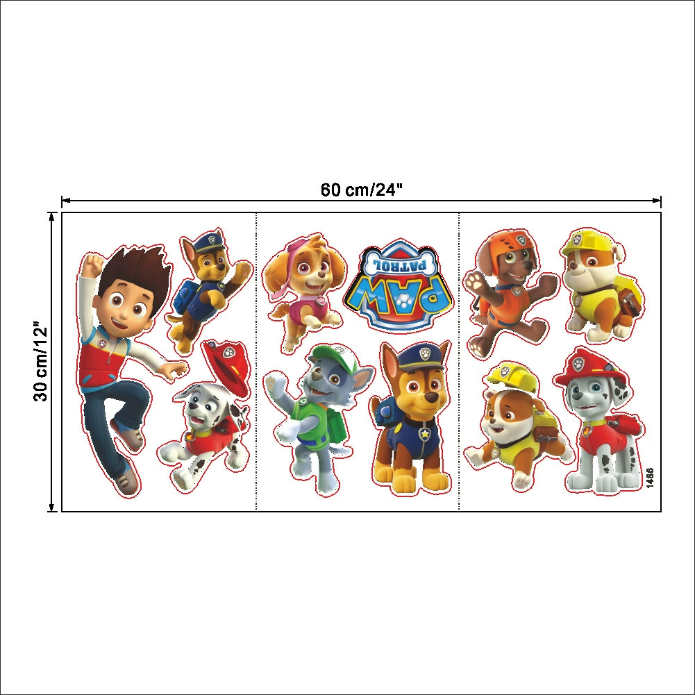 Stiker Dinding Kartun Paw Patr - Wall Decal Nursery ulasan dan harga