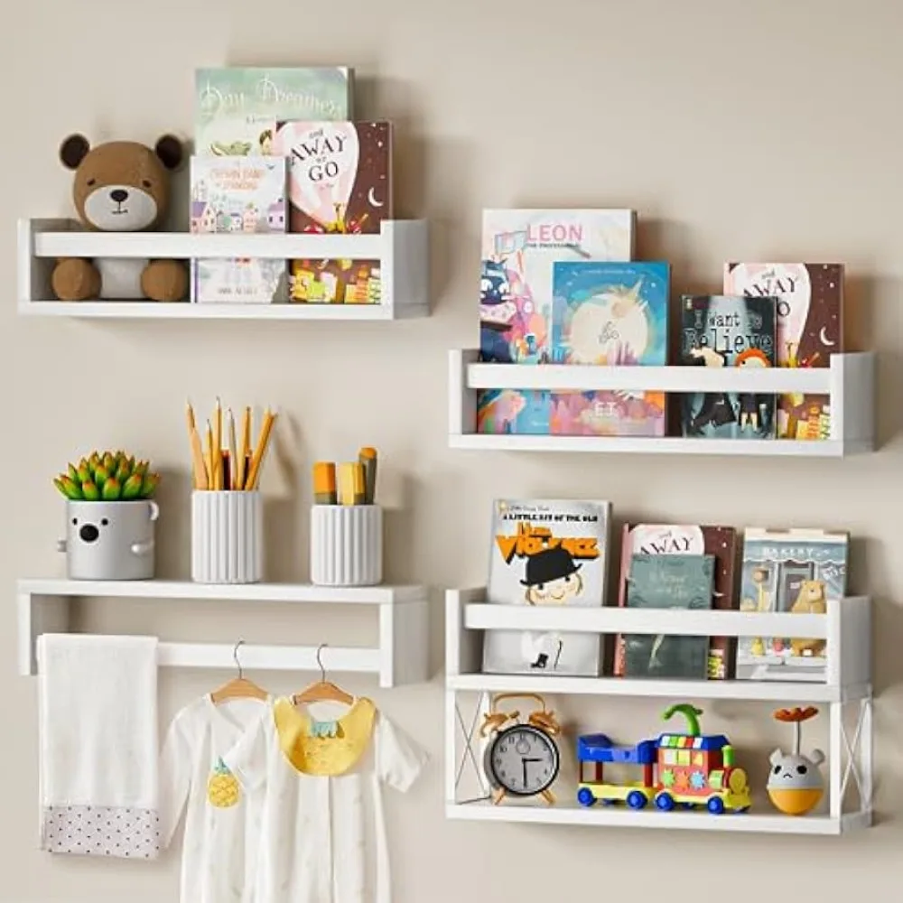 Rak Buku QimCoor Set 4+1, Rak  - Baby Nursery Floating Shelves ulasan dan harga