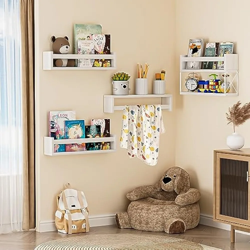 Rak Buku QimCoor Set 4+1, Rak  - Baby Nursery Floating Shelves ulasan dan harga