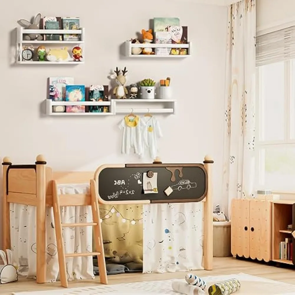 Rak Buku QimCoor Set 4+1, Rak  - Baby Nursery Floating Shelves ulasan dan harga
