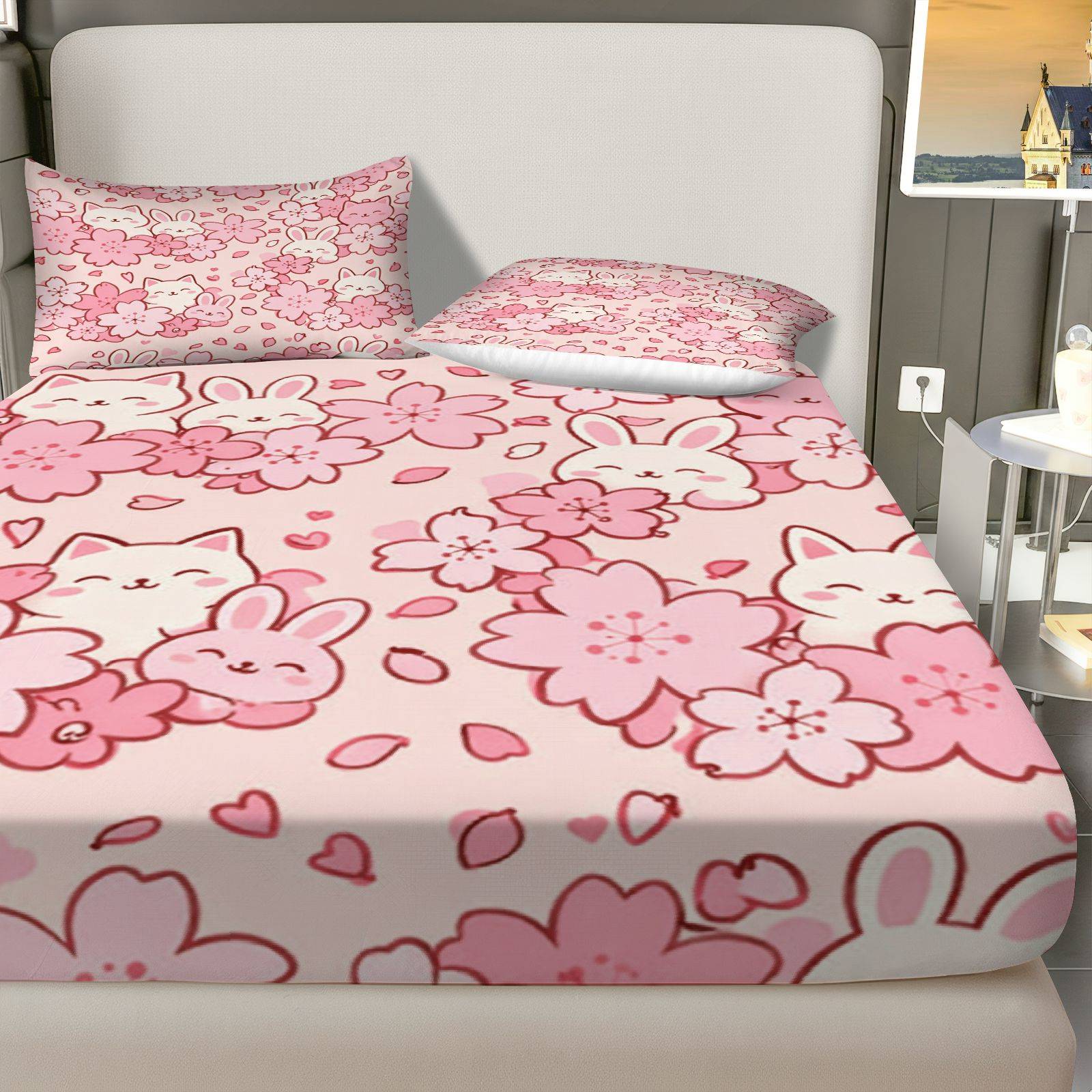 Set Sprei Sakura Rabbit Cat, B - Baby Nursery Sets ulasan dan harga