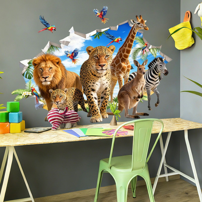 Stiker Dinding Daun Tropis Hew - Baby Nursery Jungle ulasan dan harga