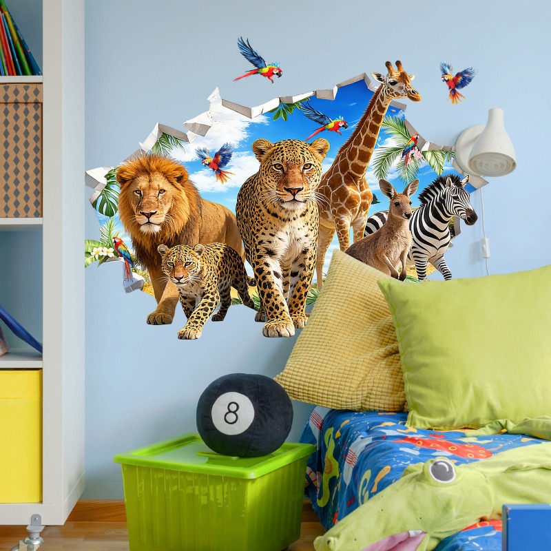 Stiker Dinding Daun Tropis Hew - Baby Nursery Jungle ulasan dan harga