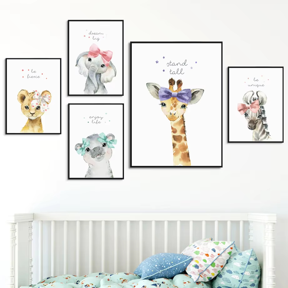 Singa Zebra Jerapah Gajah Kuda - Baby Nursery Giraffe ulasan dan harga