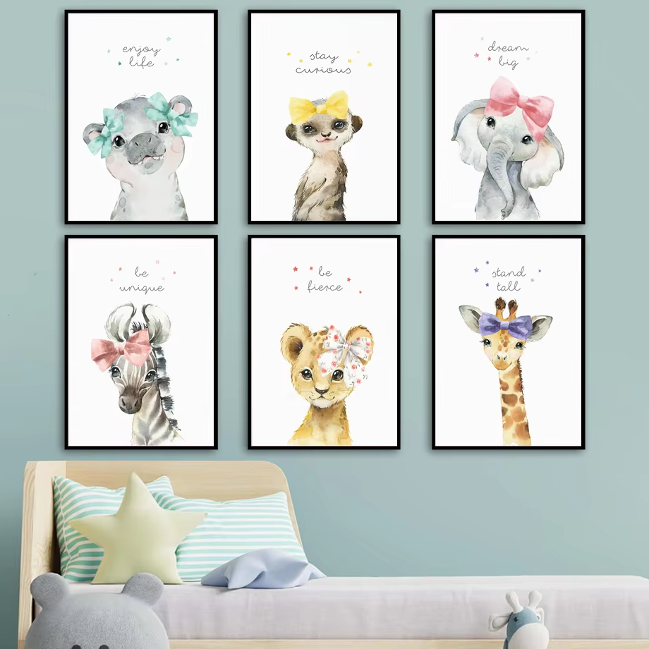 Singa Zebra Jerapah Gajah Kuda - Baby Nursery Giraffe ulasan dan harga