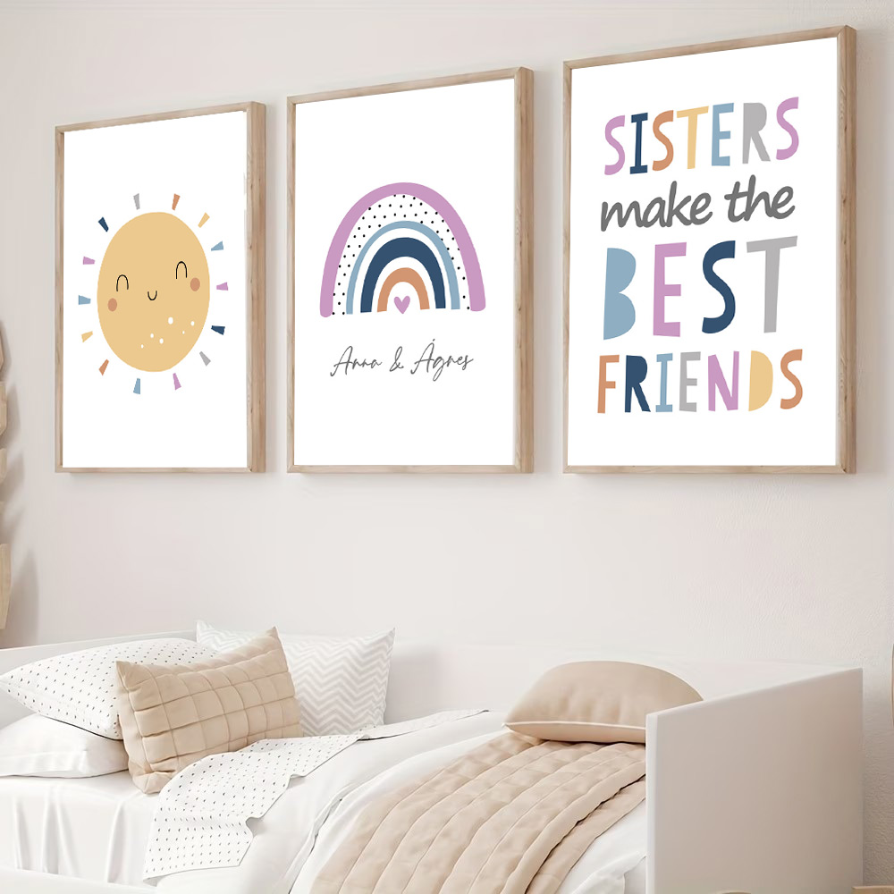 Poster Nama Kustom Lukisan Kan - Baby Name Wall Art ulasan dan harga