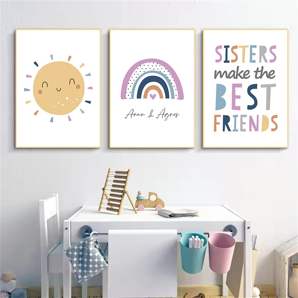 Poster Nama Kustom Lukisan Kan - Baby Name Wall Art ulasan dan harga